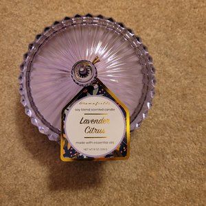 Aromafields Candy Dish Candle in Lavender Citrus (francesca's)